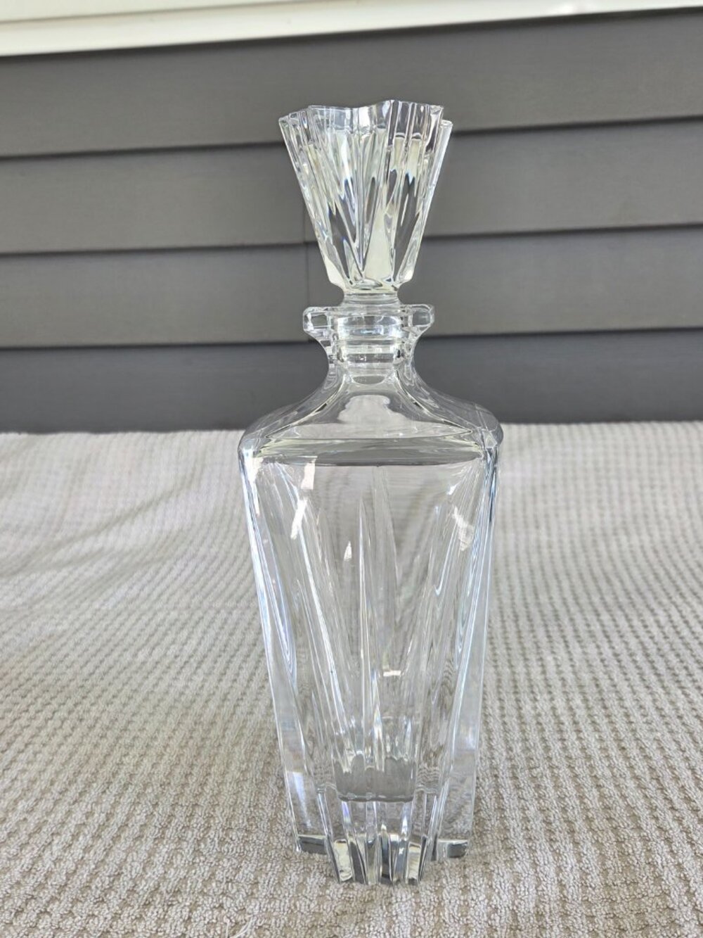 Lenox Crystal Decanter with Glass Stopper, Signed